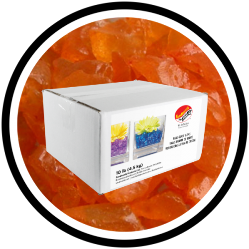 Colored ICE - Orange - 10 lb (4.54 kg) Box